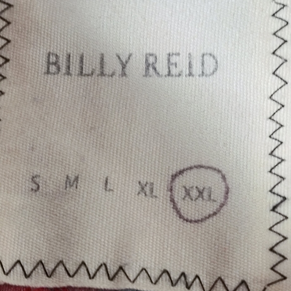 Billy Reid red gray plaid check button up long sleeve shirt country cottage - Picture 7 of 13